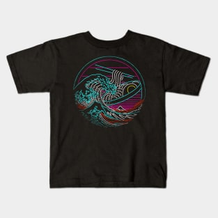 Great Neon Noodle Wave Kids T-Shirt